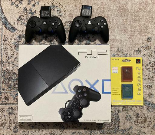 Collectible image of Sony Playstation 2 (Slim) [Black] (PS2) (NTSC)